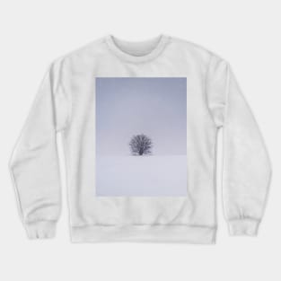 snowy lone tree Crewneck Sweatshirt